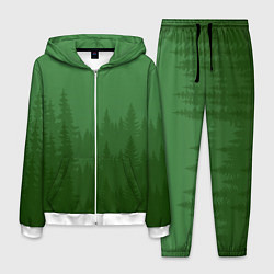 Костюм мужской Зеленый Лес, цвет: 3D-белый