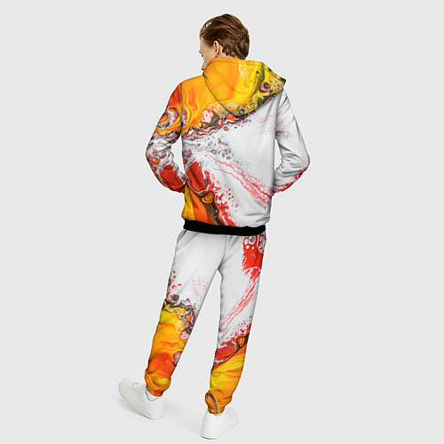 Мужской костюм Рисунок желтой краской / 3D-Черный – фото 4