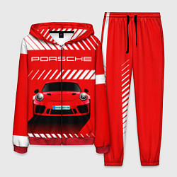 Костюм мужской PORSCHE ПОРШЕ RED STYLE, цвет: 3D-красный