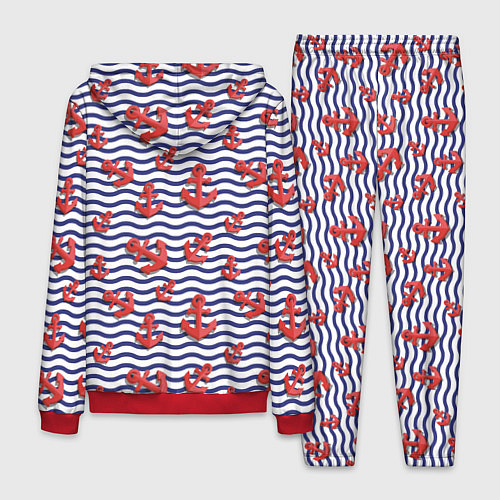 Мужской костюм Красные якоря / 3D-Красный – фото 2