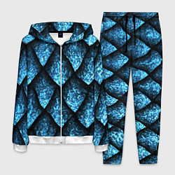 Костюм мужской Чешуя ледяного дракона, цвет: 3D-белый