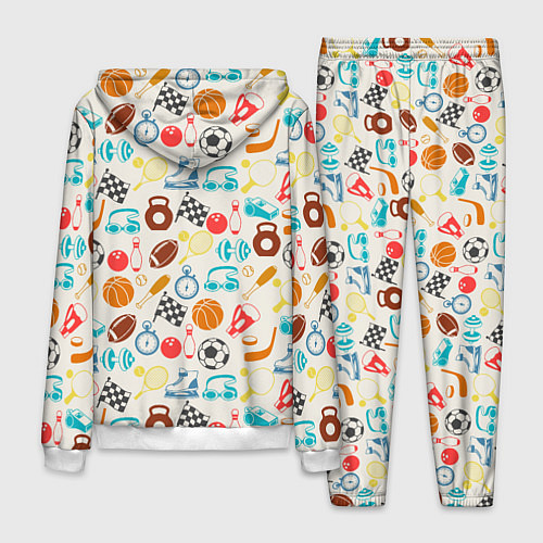 Мужской костюм Спорт / 3D-Белый – фото 2