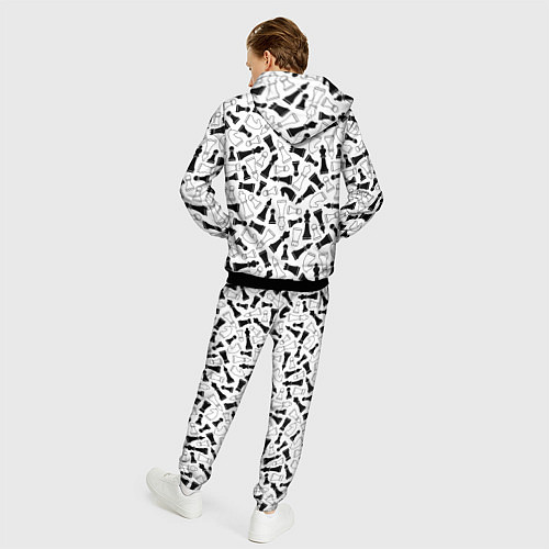 Мужской костюм Шахматы / 3D-Черный – фото 4