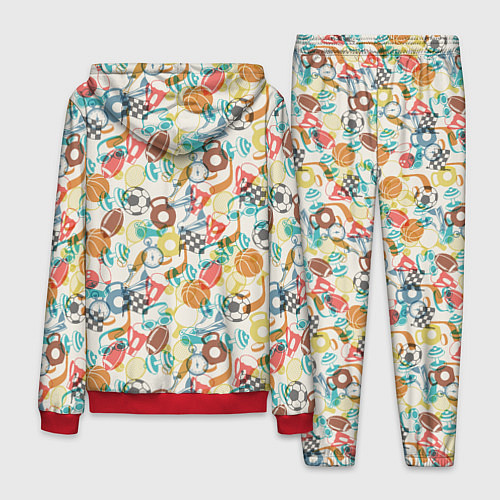 Мужской костюм Разный Спорт / 3D-Красный – фото 2