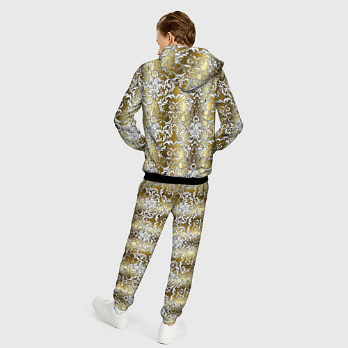 Мужской костюм Versace gold & white / 3D-Черный – фото 4