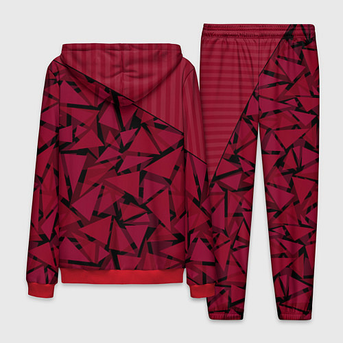 Мужской костюм Красный комбинированный узор / 3D-Красный – фото 2