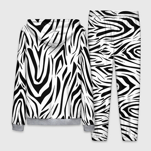 Мужской костюм Черно-белая зебра / 3D-Меланж – фото 2
