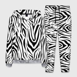 Костюм мужской Черно-белая зебра, цвет: 3D-меланж