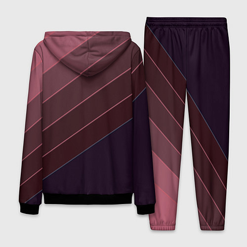 Мужской костюм Коричнево-фиолетовый узор / 3D-Черный – фото 2