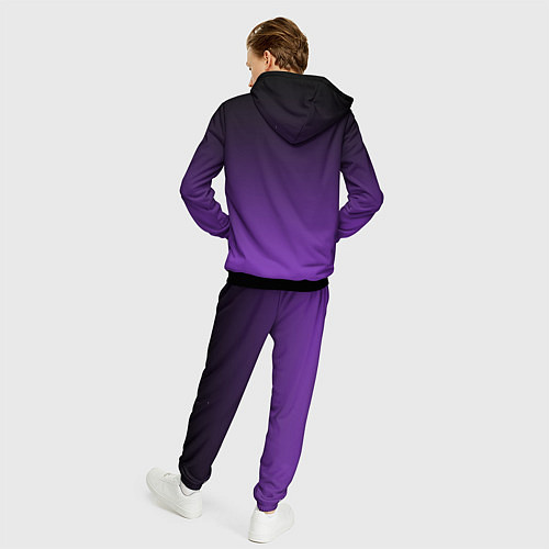 Мужской костюм Ночной градиент Фиолетовый / 3D-Черный – фото 4