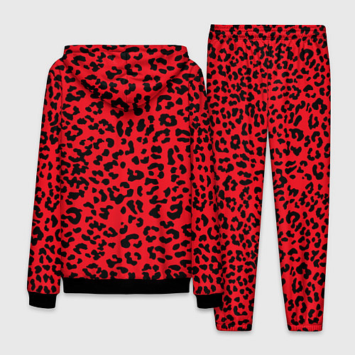 Мужской костюм Леопард Красный / 3D-Черный – фото 2