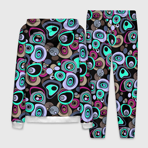 Мужской костюм Абстрактный узор ретро / 3D-Белый – фото 2