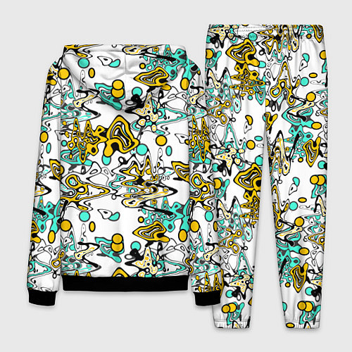 Мужской костюм Абстрактный современный узор в стиле граффити / 3D-Черный – фото 2