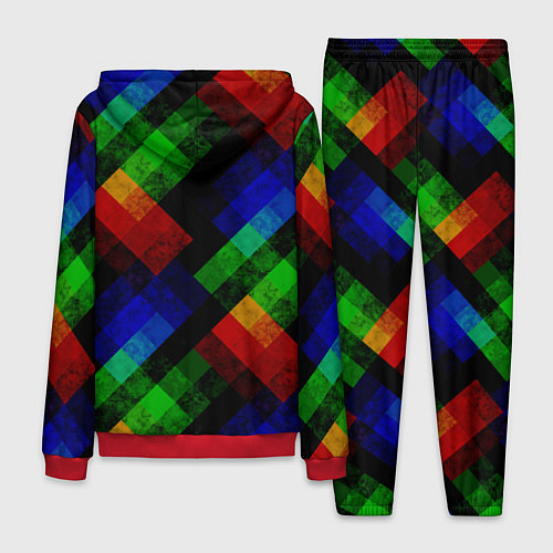 Мужской костюм Разноцветный мраморный узор / 3D-Красный – фото 2