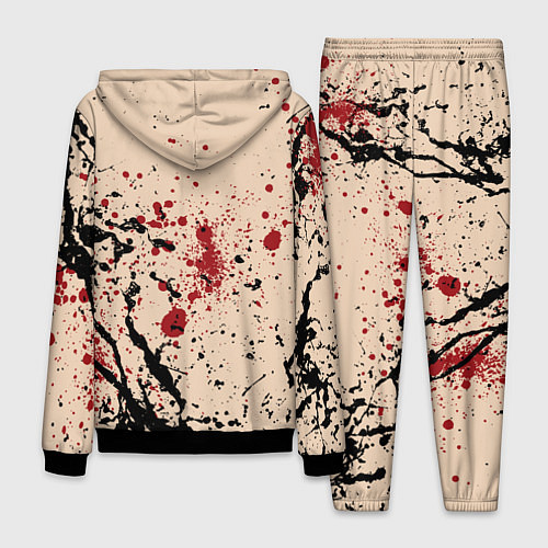 Мужской костюм Череп Хипстер Брызги Краски / 3D-Черный – фото 2