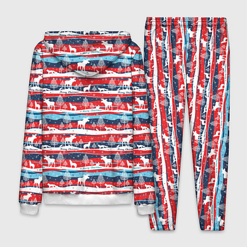 Мужской костюм Merry Christmas лесные звери / 3D-Белый – фото 2