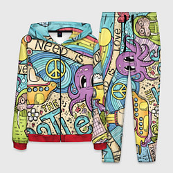 Костюм мужской All you need is The Beatles, цвет: 3D-красный