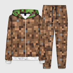 Костюм мужской ЗЕМЛЯ DIRT MINECRAFT, цвет: 3D-белый