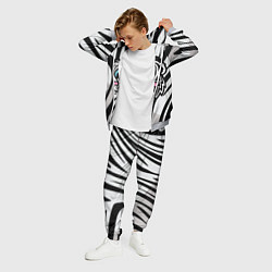 Костюм мужской Забавный Белый тигр, цвет: 3D-меланж — фото 2