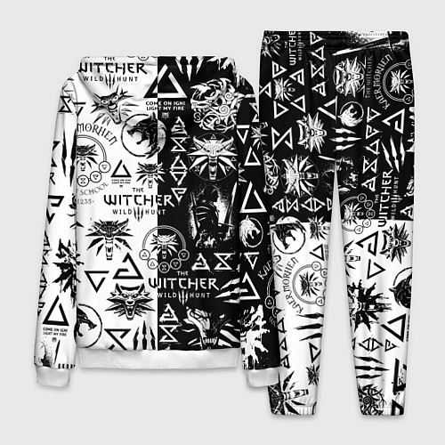 Мужской костюм THE WITCHER LOGOOMBING ВЕДЬМАК ПАТТЕРН / 3D-Белый – фото 2