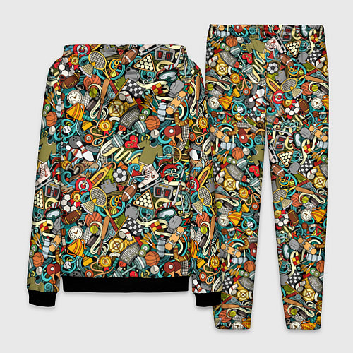 Мужской костюм СПОРТ Athlete / 3D-Черный – фото 2