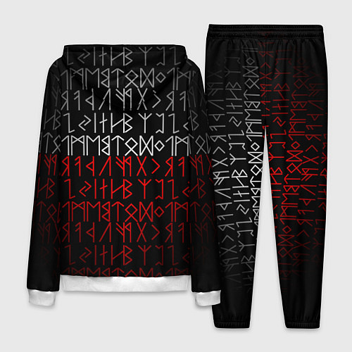 Мужской костюм Славянская символика Руны / 3D-Белый – фото 2