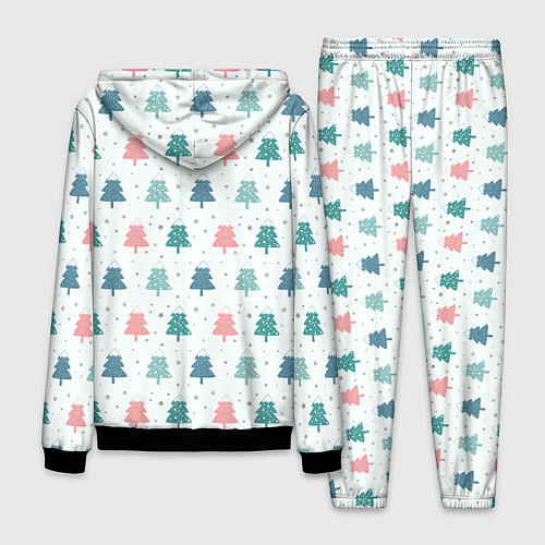 Мужской костюм Цветные ели / 3D-Черный – фото 2