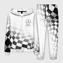 Костюм мужской MERCEDES, МЕРСЕДЕС СПОРТ, ФИНИШНЫЙ ФЛАГ, ФОРМУЛА 1, цвет: 3D-белый