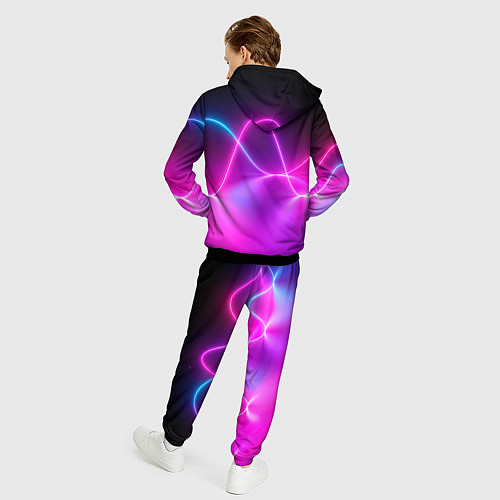 Мужской костюм Лучи света pink theme / 3D-Черный – фото 4