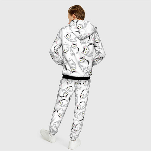 Мужской костюм КОТИКИ МЕМ МЯУ / 3D-Черный – фото 4