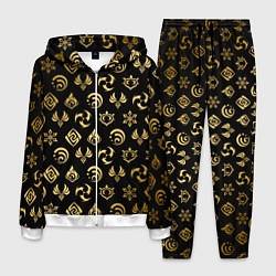 Костюм мужской GOLDEN GENSHIN IMPACT PATTERN ЗОЛОТО ГЕНШИН ИМПАКТ, цвет: 3D-белый