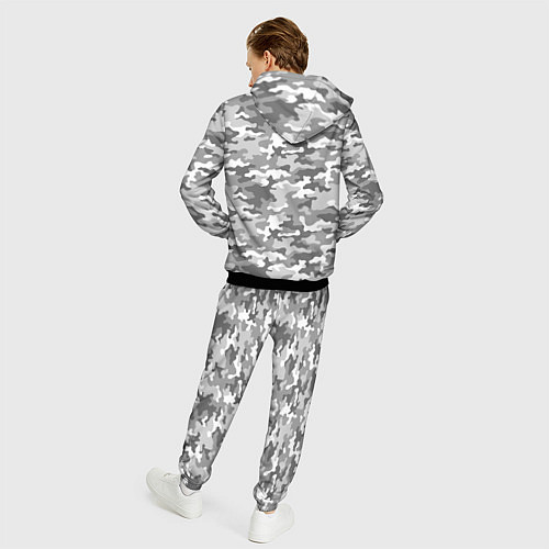 Мужской костюм Серый Военный Камуфляж / 3D-Черный – фото 4
