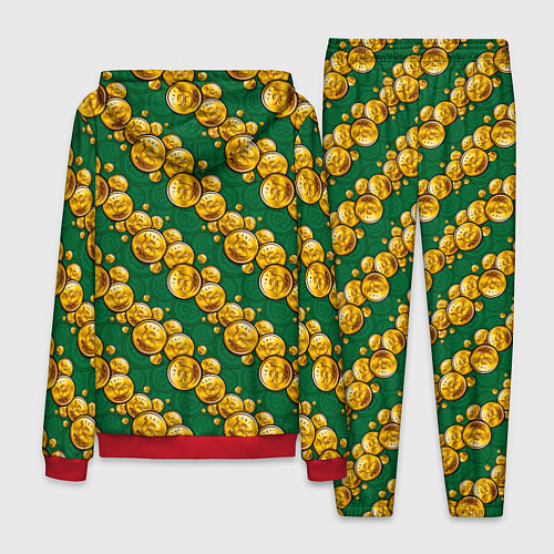 Мужской костюм Биткоины Криптовалюта / 3D-Красный – фото 2