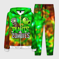 Костюм мужской Plants vs Zombies горохострел и зомби, цвет: 3D-белый