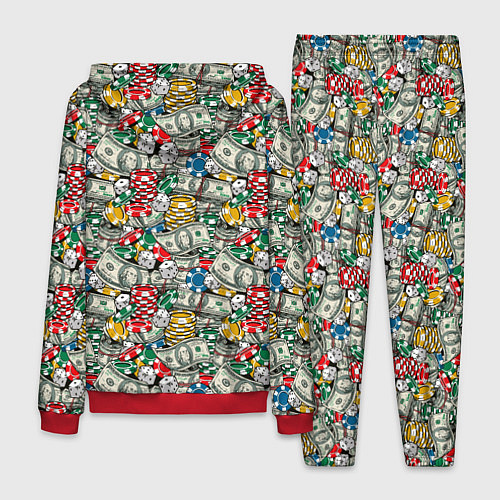 Мужской костюм Деньги Казино / 3D-Красный – фото 2