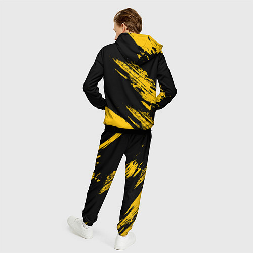 Мужской костюм BLACK AND YELLOW GRUNGE ГРАНЖ / 3D-Черный – фото 4