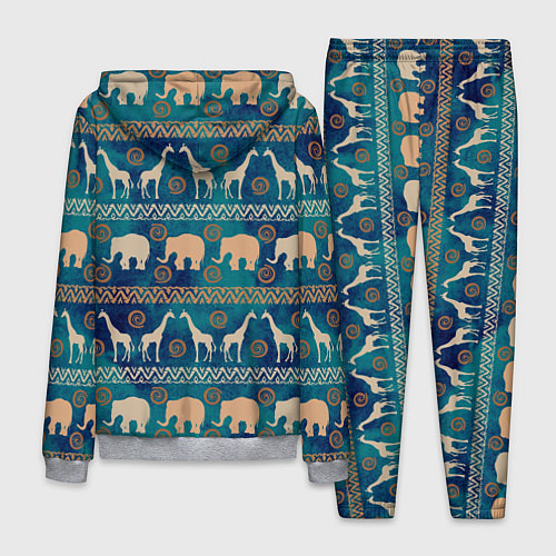 Мужской костюм Жирафы и слоны / 3D-Меланж – фото 2