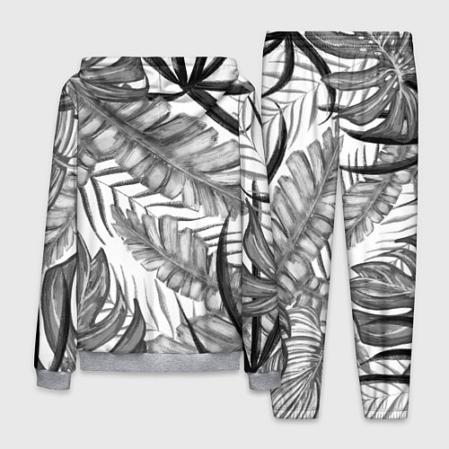 Мужской костюм Серые листья / 3D-Меланж – фото 2