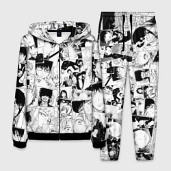 Костюм мужской Синий Экзорцист паттерн, цвет: 3D-черный