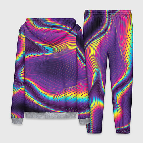 Мужской костюм Neon fashion pattern Wave / 3D-Меланж – фото 2