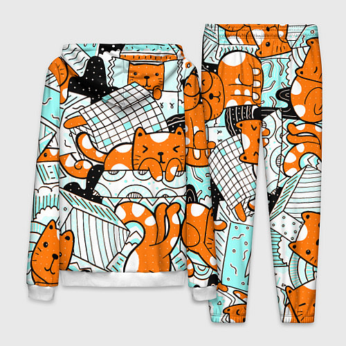 Мужской костюм УДИВИТЕЛЬНЫЕ КОШКИ / 3D-Белый – фото 2