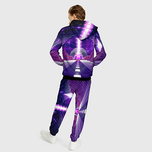 Мужской костюм Vaporwave Neon Space / 3D-Черный – фото 4