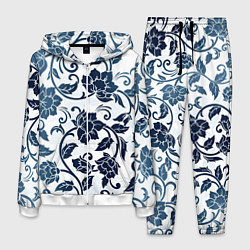 Костюм мужской Гжелевые цветы, цвет: 3D-белый