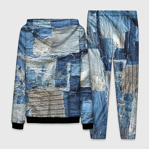 Мужской костюм Пэчворк Рваная ткань Hype / 3D-Черный – фото 2