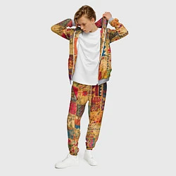 Костюм мужской Пэчворк Лоскутное одеяло Patchwork Quilt, цвет: 3D-меланж — фото 2