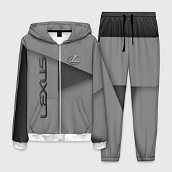 Костюм мужской Lexus - серая абстракция, цвет: 3D-белый