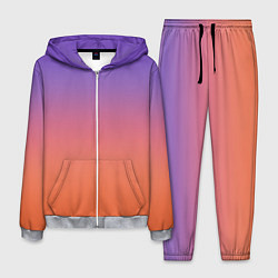 Костюм мужской Трендовый красно-фиолетовый градиент, цвет: 3D-меланж