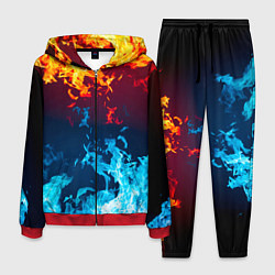 Костюм мужской Лед и Пламя Борьба стихий, цвет: 3D-красный