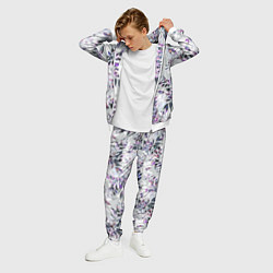 Костюм мужской Цветы Серый Букет, цвет: 3D-белый — фото 2