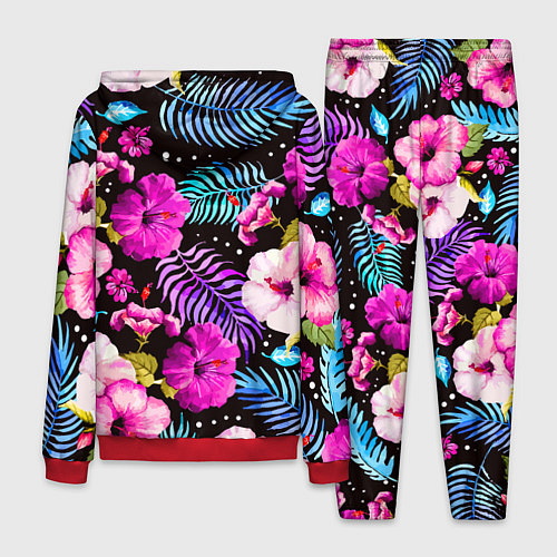 Мужской костюм Floral pattern Summer night Fashion trend / 3D-Красный – фото 2